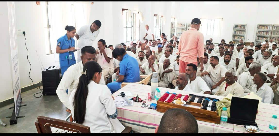  सेन्ट्रल जेल में नेत्र चिकित्सा शिविर का हुआ आयोजन